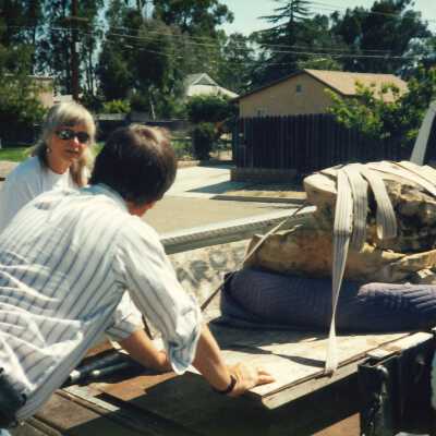 Fossilized Whale Vertebrae Moved to the Dunes Center