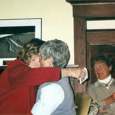 Shirley Boydstun, Nancy Cooley by R - Karen Wood Retirement Party March 2001; Karen Wood