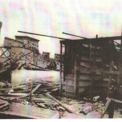 Photo of destroyed set.