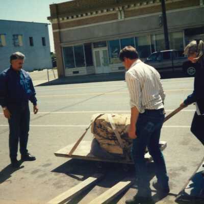 Fossilized Whale Vertebrae Moved to the Dunes Center