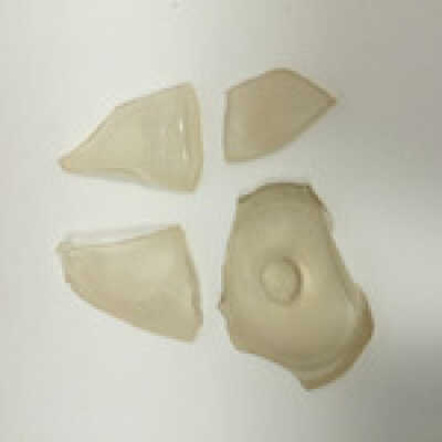 Milk bottle base and body fragments, Ten Commandments