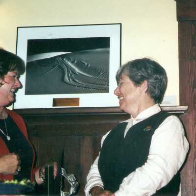 Liz Scott Graham, Nancy Cooley by R - Karen Wood Retirement Party March 2001; Karen Wood