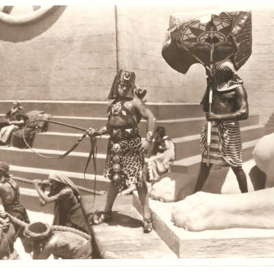1923 movie clip. The Taskmaster played by clarence Bueton yeilding a whip.