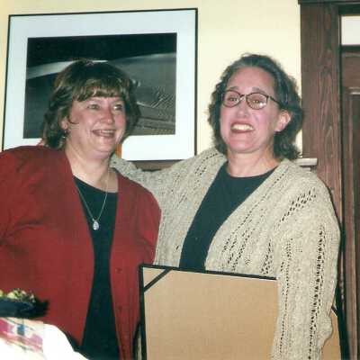 Nancy Robins by R - Karen Wood Retirement Party March 2001; Karen Wood