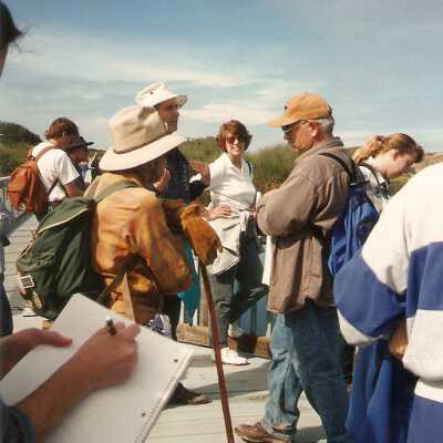 Volunteer training spring 1995. Kathleen Goddard Jones and Jack Beigle.