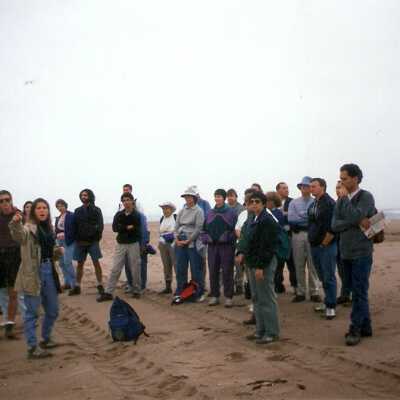 Volunteer training spring 1995. Melissa Boggsat Guadalupe oil field.