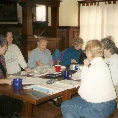 Volunteer training spring 2002.