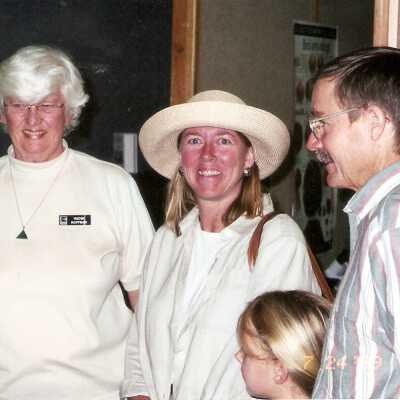 Premier of reptile C.D. 7/1999. Naomi Hoffman, Paula Jeulke Carr, Steve Carr, and daughter.