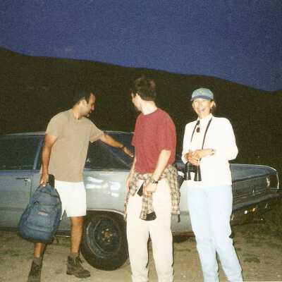 Point Sal hike 5/2000. Dan Cordorva, Richie Leroy, and Darlene Woodbury.