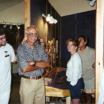 Premier of reptile C.D. 7/1999. Richie LeRoy, Jim Neuman, 2 visitors, Barbara Neuman