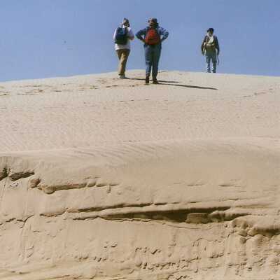 Dunes Hike south of Oso Flaco Lake. Karen Wood, Carla and David Levesque.