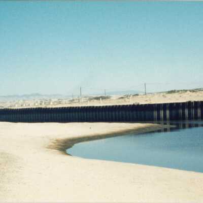 11.5" x 4" panoramic undated photograph of Oso Flaco Lake area