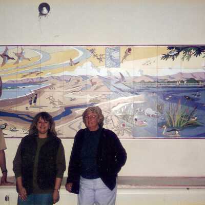 Dunes Discovery  Center mural 11/96. John Lwerks, Karen Wood, and Naomi Hoffman.