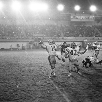 Timberline High School v. Captial High School football game, 1977: Frame 41A