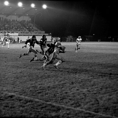Timberline High School v. Captial High School football game, 1977: Frame 1A