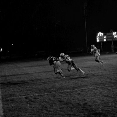 Timberline High School v. Captial High School football game, 1977: Frame 4A