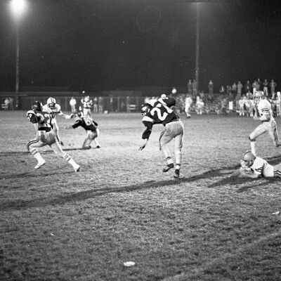 Timberline High School v. Captial High School football game, 1977: Frame 32B