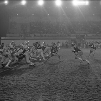 Timberline High School v. Captial High School football game, 1977: Frame 35A