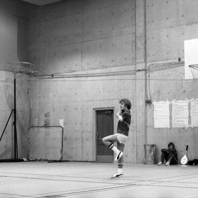 Unidentified tennis player, March 26, 1975: Frame 12
