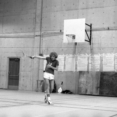 Unidentified tennis player, March 26, 1975: Frame 14