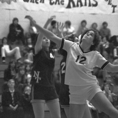 Women's basketball game, North Thurston High School gym, 1976: Frame 9a