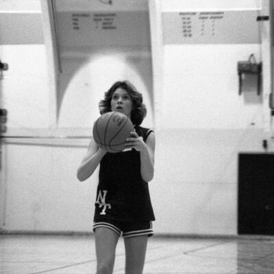 Women's basketball game, North Thurston High School gym, 1976: Frame 5a