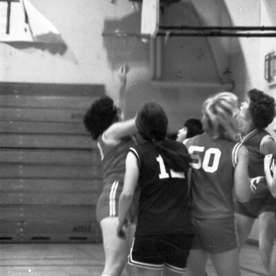 Women's basketball game, North Thurston High School gym, 1976: Frame 5c