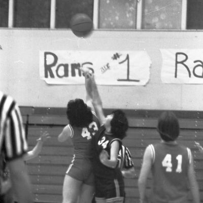 Women's basketball game, North Thurston High School gym, 1976: Frame 6c