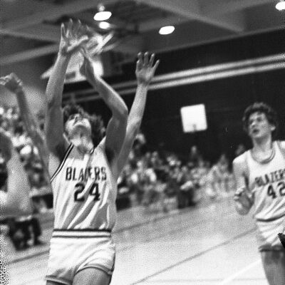 Timberline High School v. Olympia High School basketball game, Timberline High School gym, 1980: Frame 39
