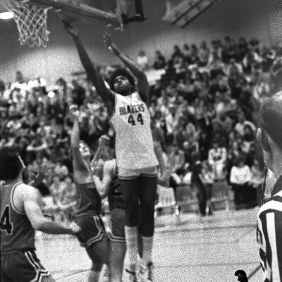 Timberline High School v. Olympia High School basketball game, Timberline High School gym, 1980: Frame 5