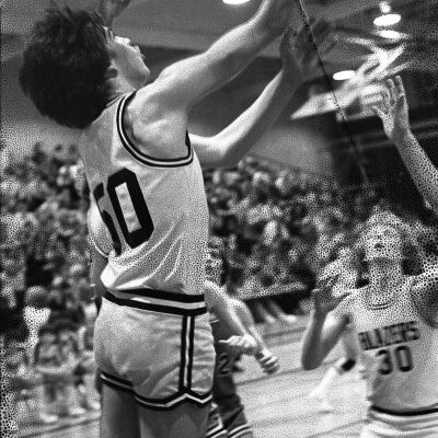 Timberline High School v. Olympia High School basketball game, Timberline High School gym, 1980: Frame 29
