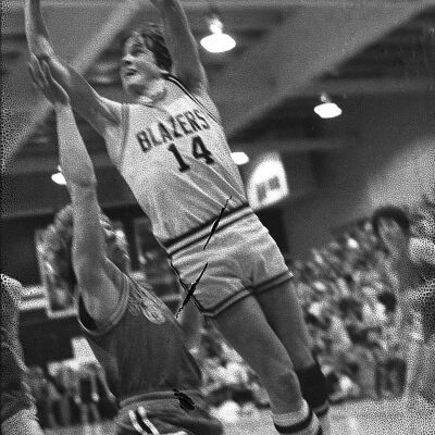 Timberline High School v. Olympia High School basketball game, Timberline High School gym, 1980: Frame 33