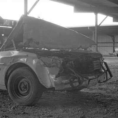Damaged Lacey Police Dept. car, Date unknown: Frame 15