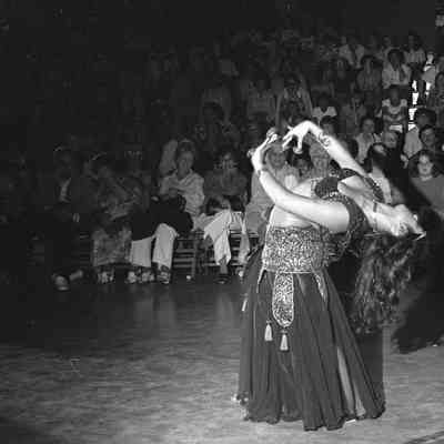 Unidentified belly dancer, MAD Festival, Marcus Pavilion, St. Martin's University, 1976: Frame 15b