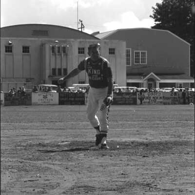 Ed Feigner's "King and his Court" v. Log Cabin Tavern baseball game, June 1973: Frame 11b