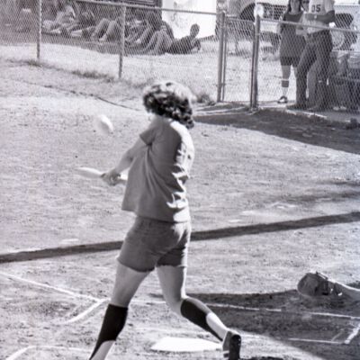 Captain Coyotes women's slowpitch game, 1975: Frame 3