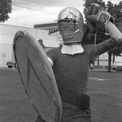 5th Century combatants, Heritage Park, Olympia WA, Date unknown: Frame 27