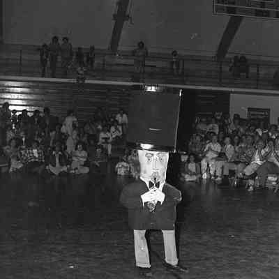 Unidentified mascot, MAD Festival, Marcus Pavilion, St. Martin's University, Date unknown: Frame 5a