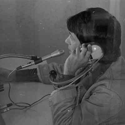 Unidentified man, Radio Station, Date unknown: Frame 26b