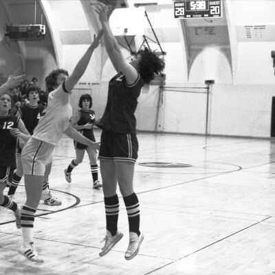 Women's basketball game, North Thurston High School gym, 1976: Frame 16e