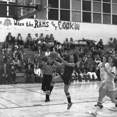 Women's basketball game, North Thurston High School gym, 1976: Frame 18e
