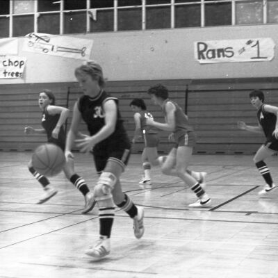 Women's basketball game, North Thurston High School gym, 1976: Frame 11c