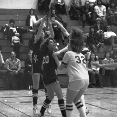 Women's basketball game, North Thurston High School gym, 1976: Frame 14a