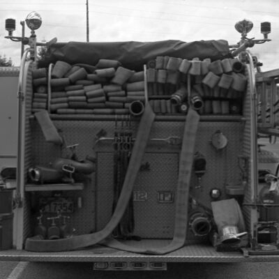 Fire engine hose storage, Date unknown: Frame 42