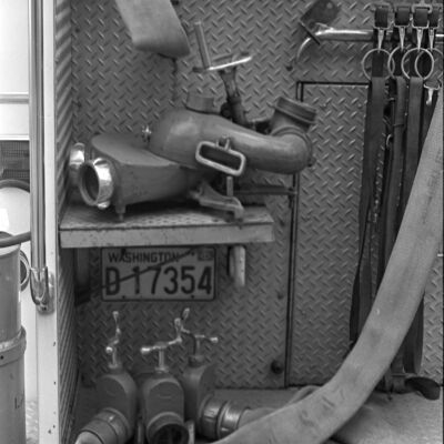Fire engine hose storage, Date unknown: Frame 43a
