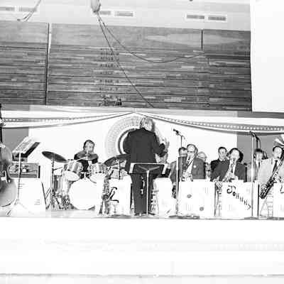 Johnny Lewis and Unidentified musicians, MAD Festival, Marcus Pavilion, St. Martin's University, 1976: Frame 39e