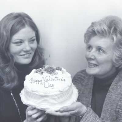 Humane Society Bake Sale, 1976. L: Barb Adams, R: Marj Munzinger: Frame 29