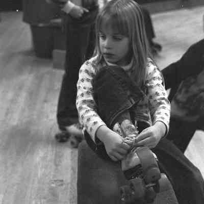 Unidentified girl, Skateland, Lacey, Washington, Date unknown: Frame 9b