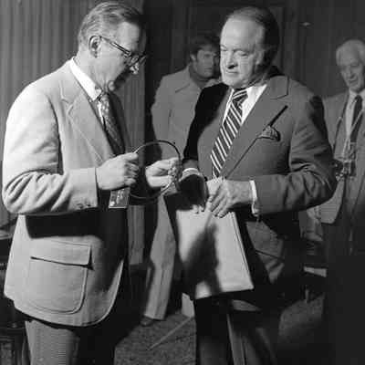 Bob Hope and Unidentified men, Tyee Hotel, Tumwater, Washington, Date unknown: Frame 40