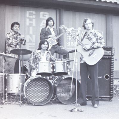 4-piece rock band at Chinese Gardens, Date unknown: Frame 22
